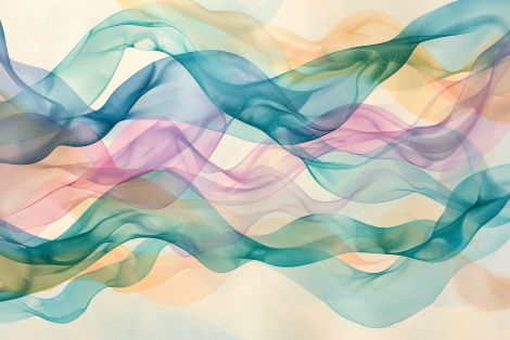 Flowing Silk Waves in Pastel