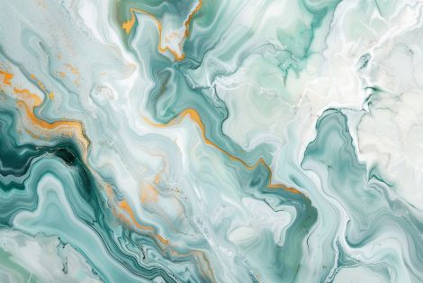 Emerald Currents With Golden Veins