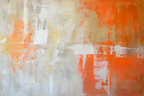 Sunlit Fragments in Orange and Cream