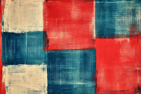 Bold Grid in Red and Blue