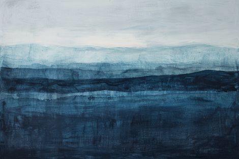 Blue Horizon Layers at Dusk
