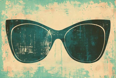 Retro Teal Sunglasses Pop Statement
