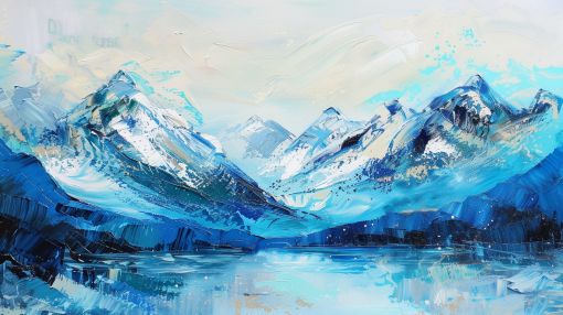 Alpine Serenity in Shades of Blue