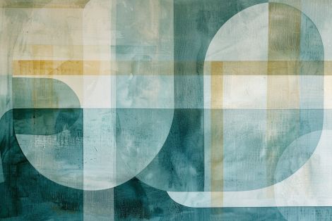Teal Geometries in Layered Stillness