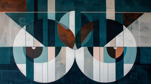 Watchful Symmetry in Teal and Copper