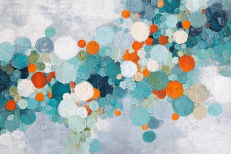 Floating Circles in Teal and Orange