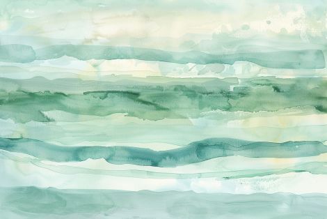 Serene Teal Waves in Morning Light