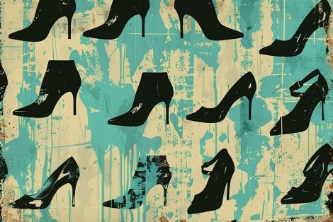 High Heels in Turquoise Pop Style