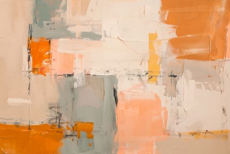 Warm Horizons in Orange and Grey
