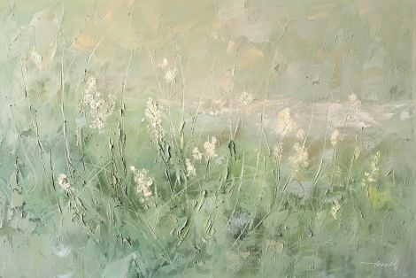 Misty Meadow Wildflowers in Soft Light