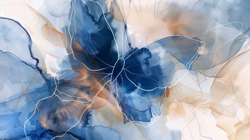 Ethereal Butterfly in Watercolor Blues