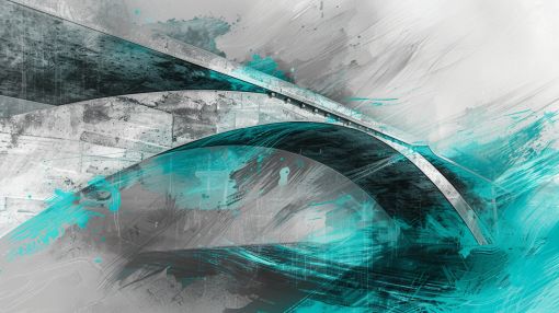 Turquoise Bridge in Abstract Motion
