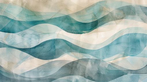 Gentle Tides in Soft Watercolor