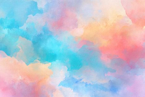 Pastel Dreams in Watercolor Clouds