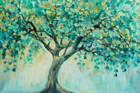 Turquoise Tree of Life Blooming