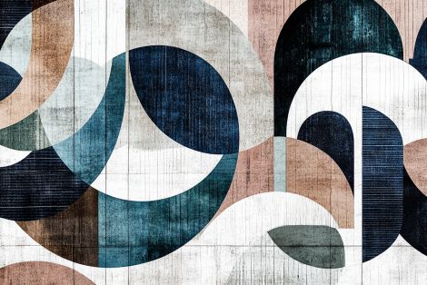Overlapping Arcs in Muted Tones