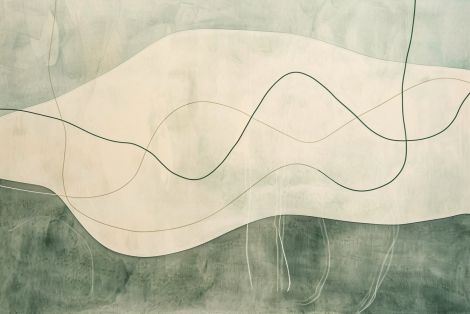 Gentle Currents in Muted Green