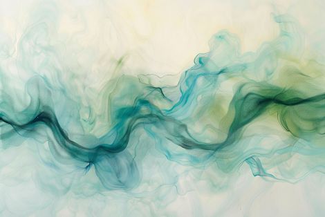 Ethereal Teal Currents in Motion