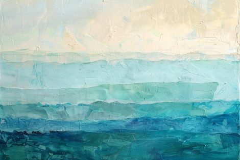 Ocean Horizon in Layered Teal
