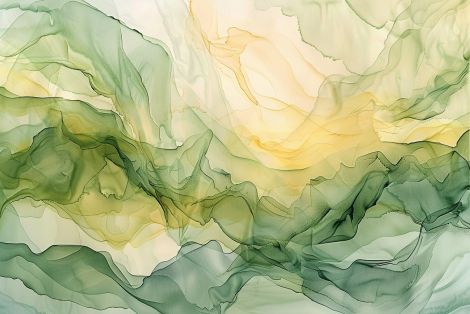 Emerald Waves in Golden Light