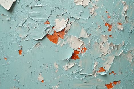 Peeling Layers of Teal and Rust