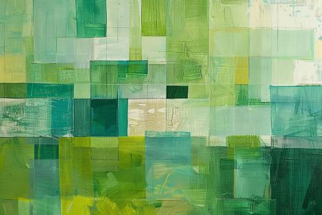 Verdant Mosaic of Layered Green Fields