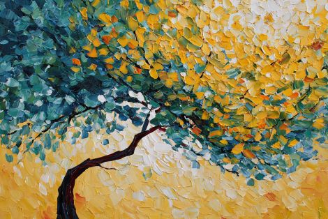 Golden Tree in Autumn Light