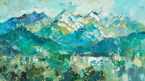 Emerald Peaks in Alpine Light