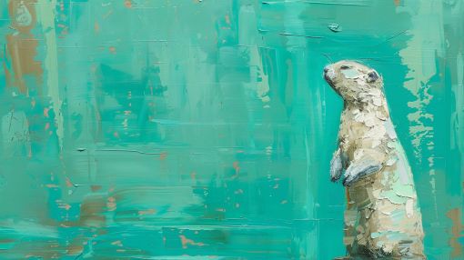Prairie Dog on Turquoise Afternoon