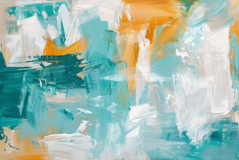 Coastal Breeze in Teal and Gold