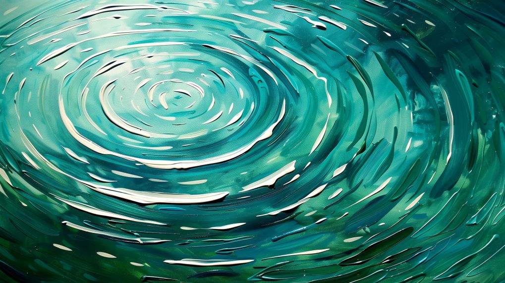 Emerald Ripples on Still Water
