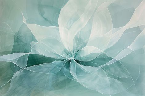 Ethereal Bloom in Seafoam Light