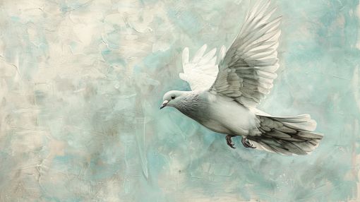 Gentle Flight of the White Dove