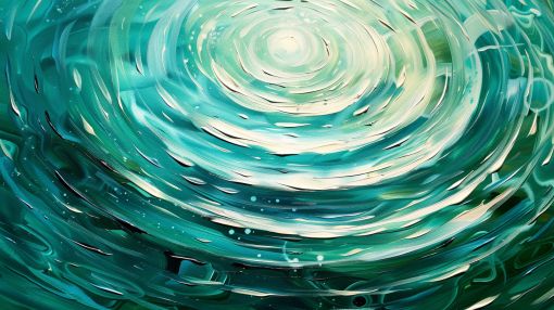 Turquoise Ripples in Endless Motion