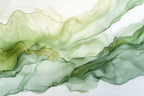 Flowing Sage Waves in Mist