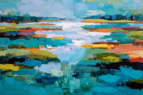 Vibrant Marshlands at Midday Light
