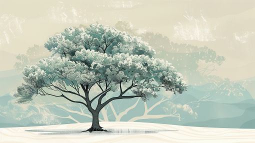Solitary Tree in Winter Stillness