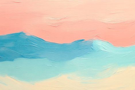 Pastel Sunset Over Coastal Mountains