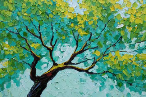 Spring Tree in Turquoise Light