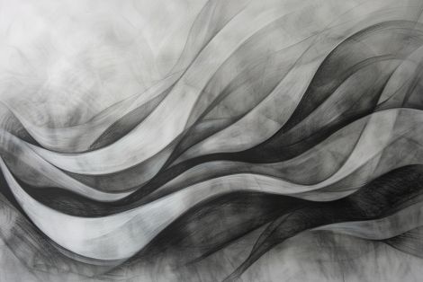Flowing Waves in Charcoal Motion