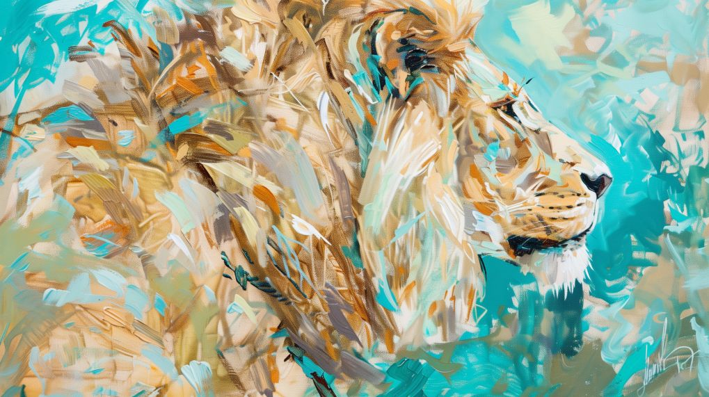 Golden Mane in Turquoise Light