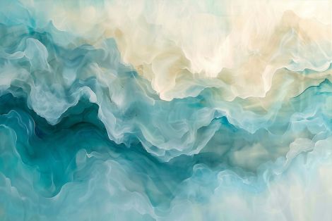 Ethereal Tides of Turquoise Light