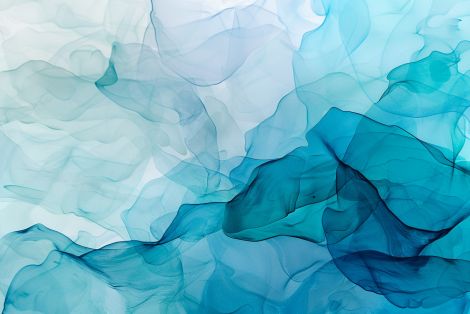 Flowing Teal Ink Currents in Motion