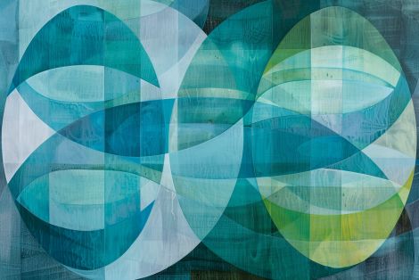 Oceanic Circles in Teal Harmony
