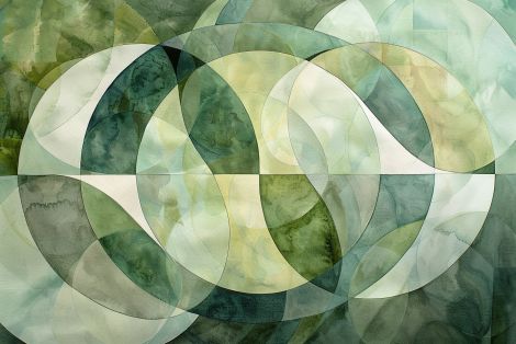 Verdant Circles in Layered Harmony