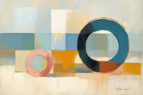 Circular Harmony in Warm Pastels