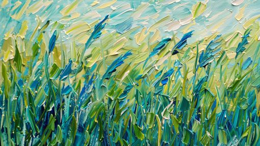 Windswept Meadow in Turquoise Light
