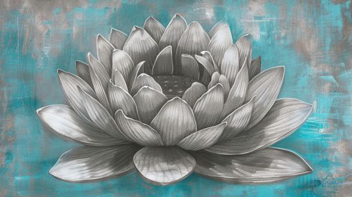 Silver Lotus on Turquoise Waters