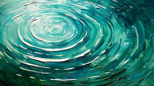 Teal Ripples on Tranquil Waters