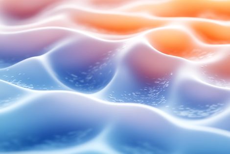 Soft Waves in Coral and Blue